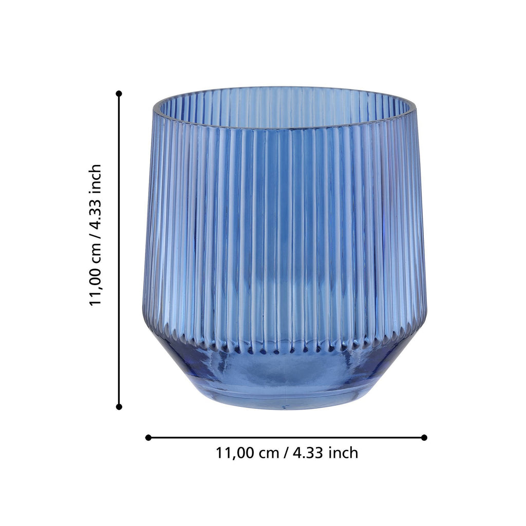 Windlicht Bezamby Blauw 14x14cm