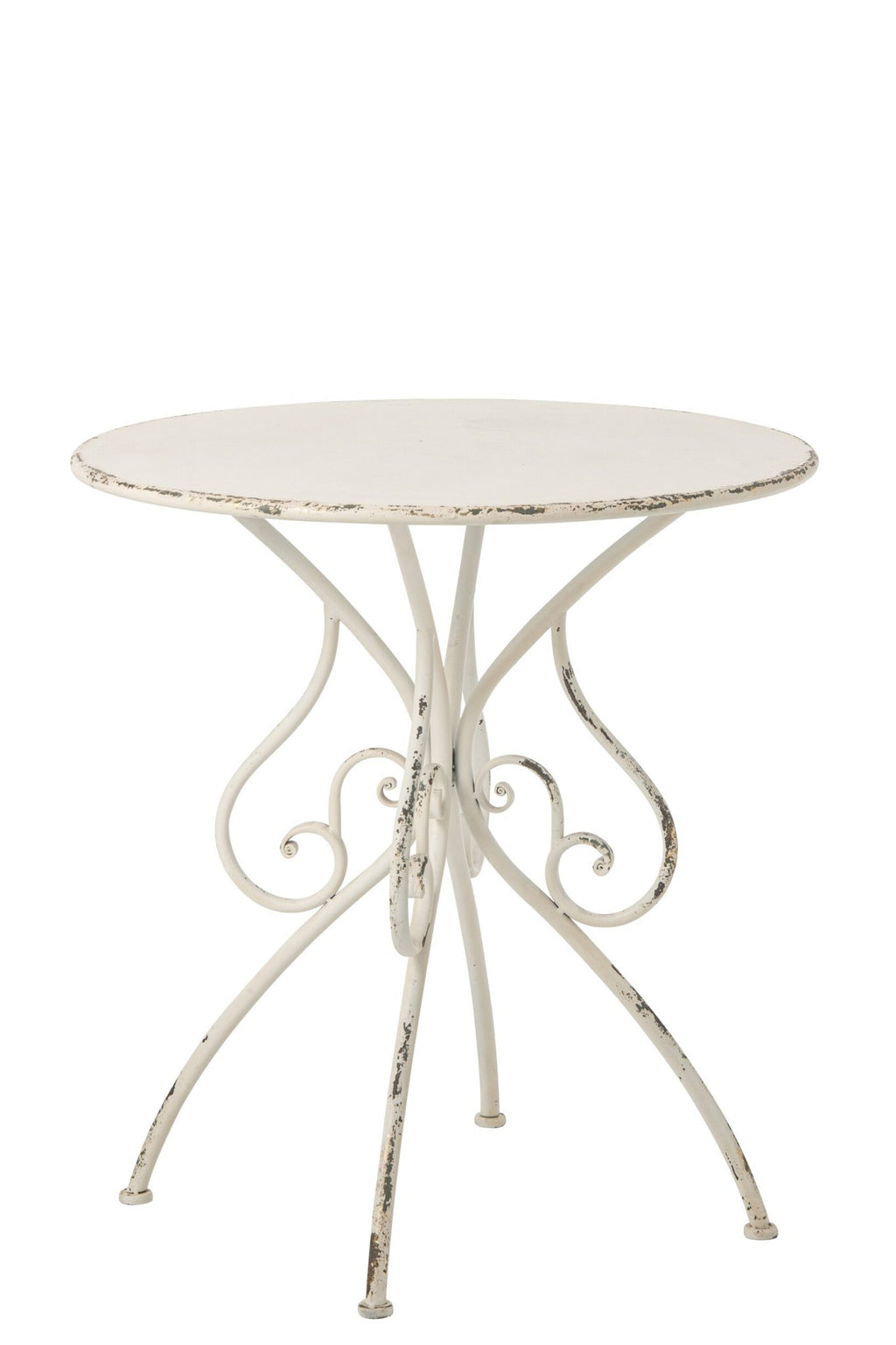 J-Line Tuintafel - metaal - gebroken wit