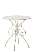 J-Line Tuintafel - metaal - gebroken wit