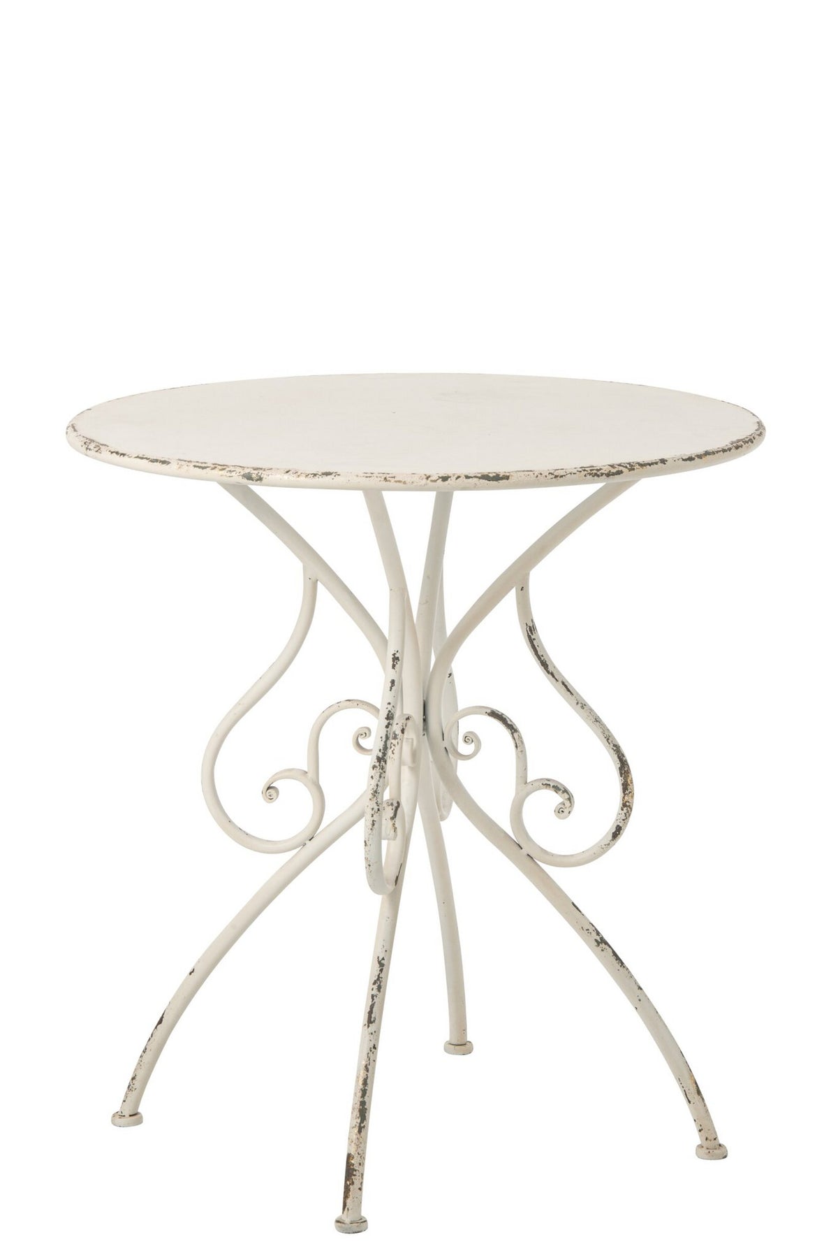 J-Line Tuintafel - metaal - gebroken wit