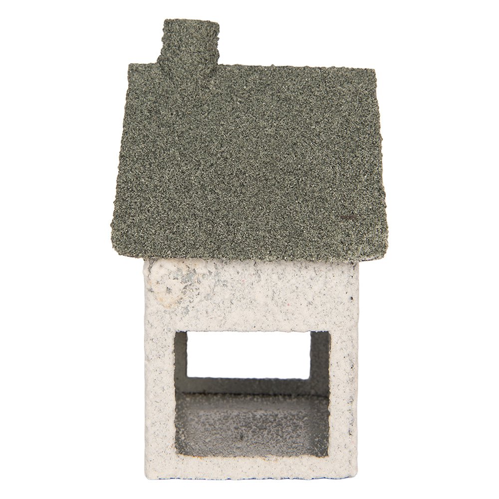 Decoratie Beeld Huis 12x7x15 cm Wit Metaal