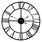 Wandklok Ø 60 cm Zwart Metaal Muurklok