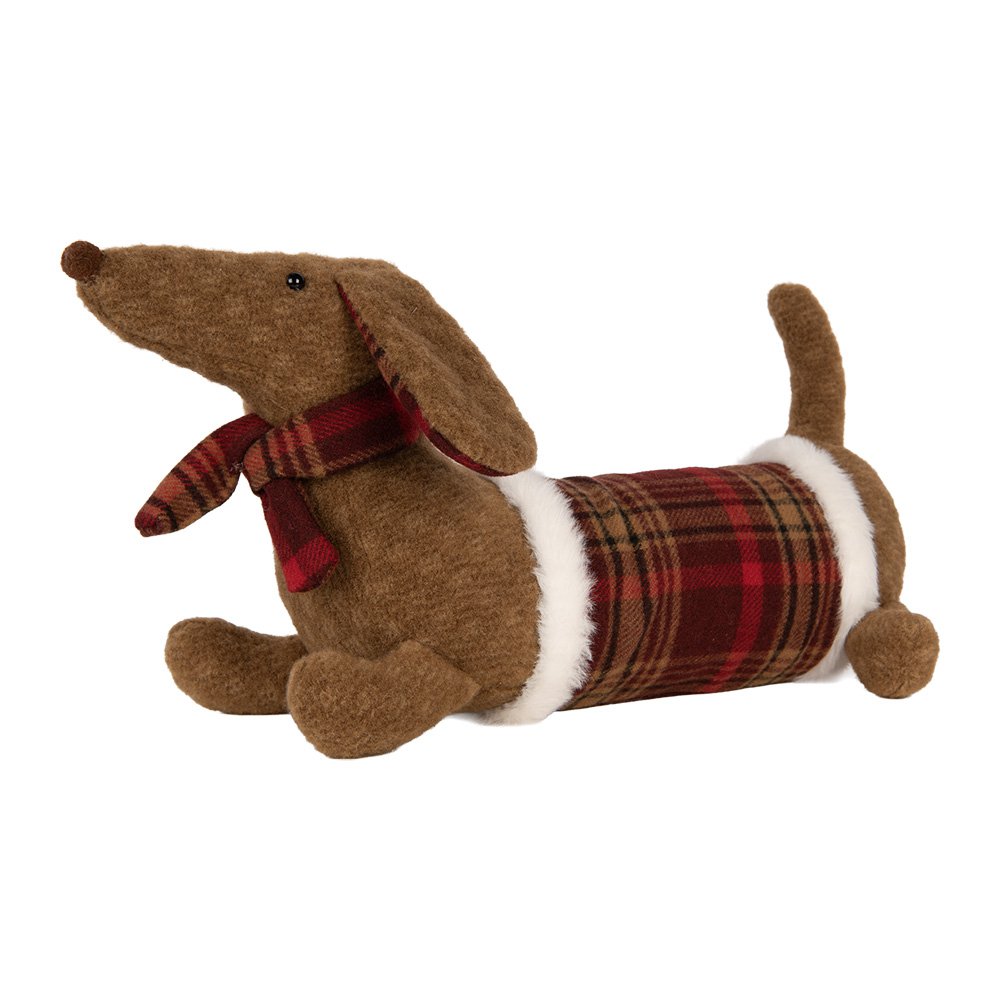 Knuffel Hond Teckel 42x20x21 cm Bruin Synthetisch