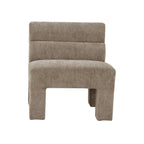 Fauteuil Micha in stof taupe**