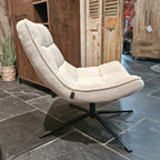 Draaifauteuil Sep in stof perfect harmony white**