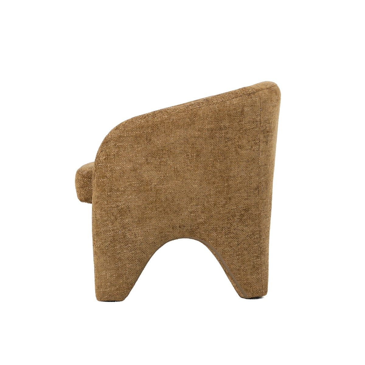Fauteuil Elle in stof chenille oker*