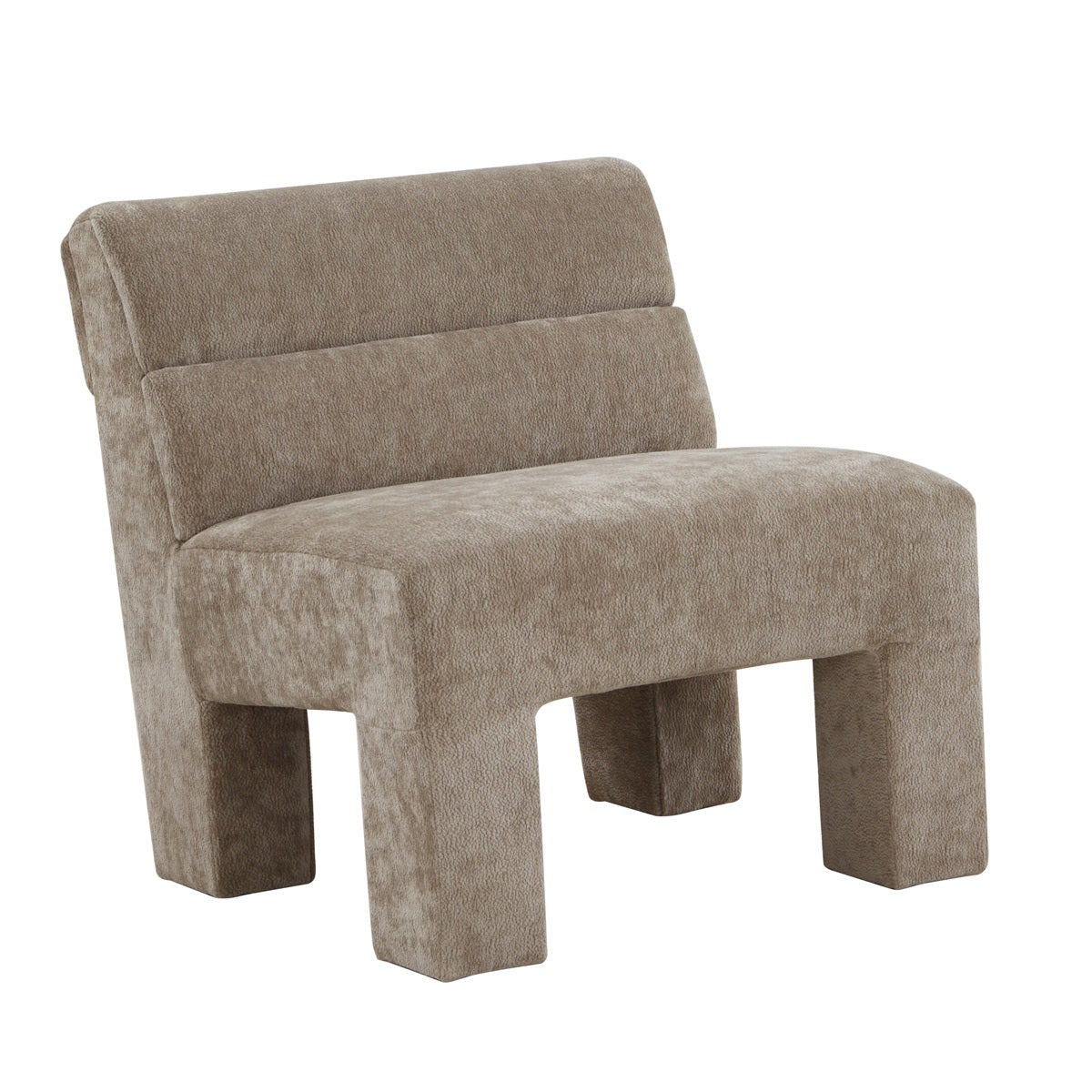 Fauteuil Micha in stof taupe**