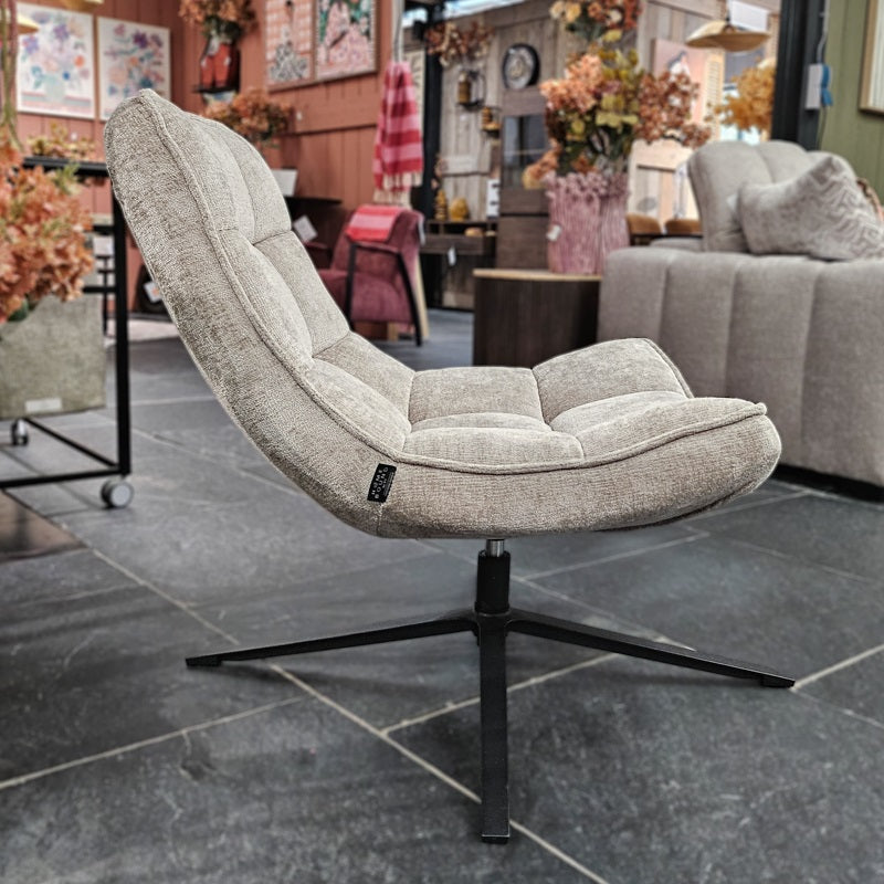 Draaifauteuil Sep in stof perfect harmony beige**