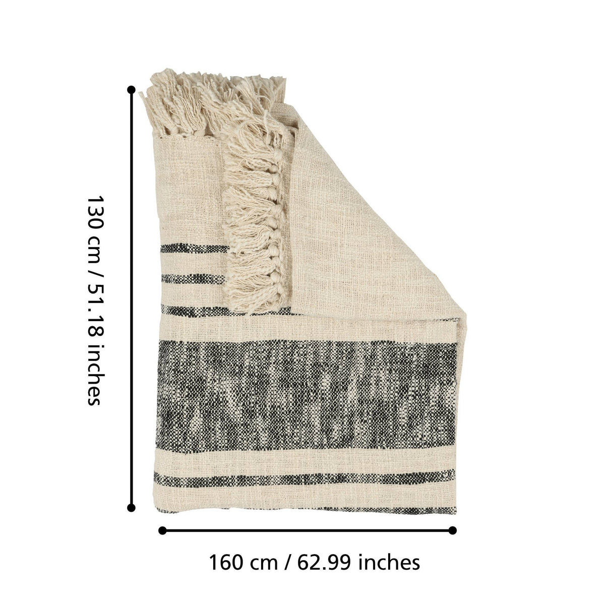 Plaid Longlac Wit 160x130cm