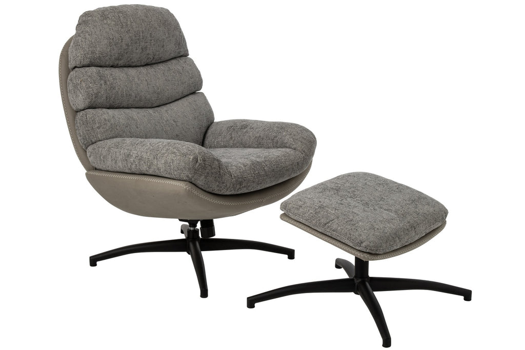 J-Line Fauteuil - metaal - grijs