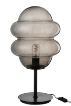 J-Line tafellamp Honinglepel - glas - grijs