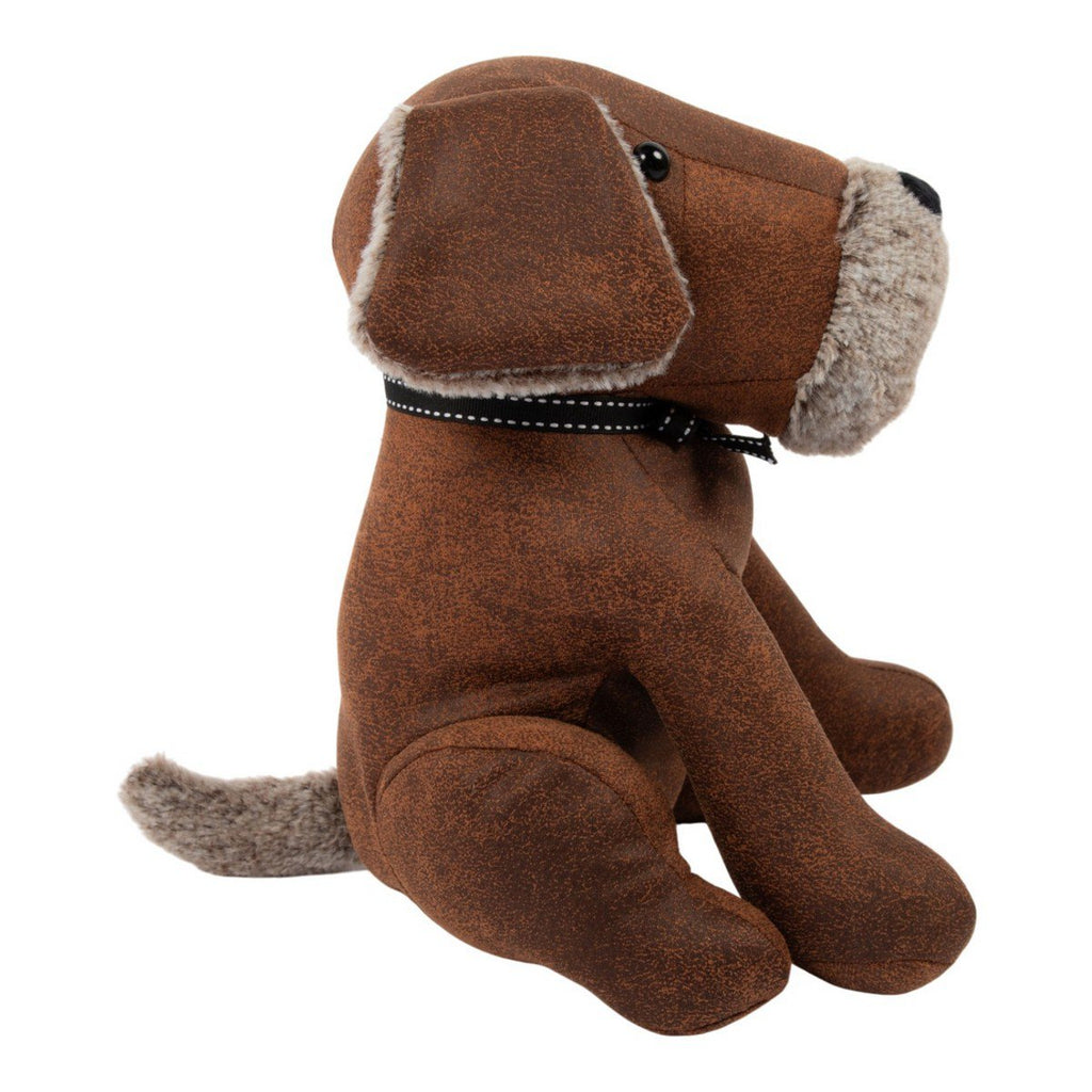 Deurstopper hond donkerbruin 18x20x25cm