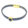 Timeless leren armband 24K verguld grijstinten