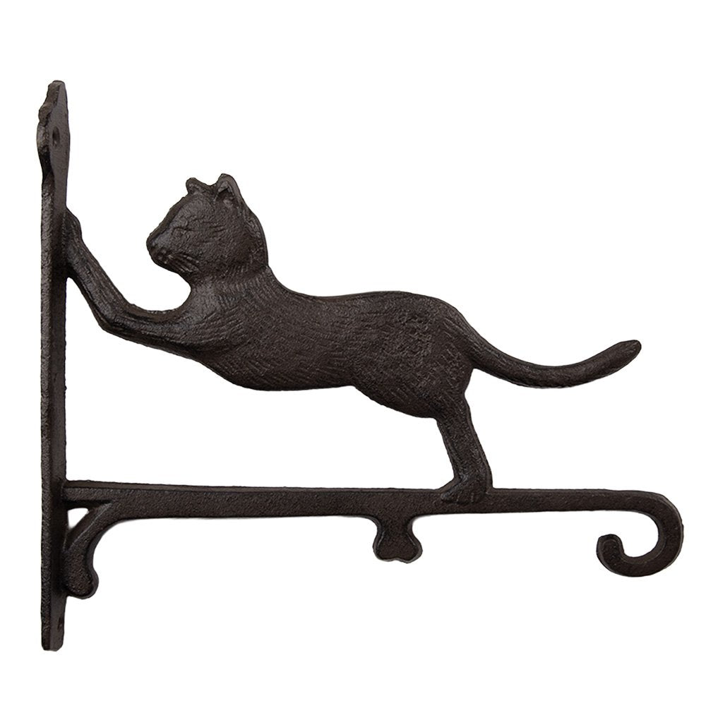 Wandhaak Kat 26x5x23 cm Bruin Metaal