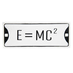 Tekstbord 39x15 cm Wit Zwart Metaal Wandbord