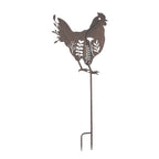 Tuinsteker Kip 47x2x124 cm Bruin Metaal Tuinprikker