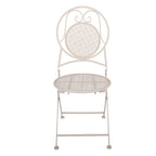 Bistroset Bistrotafel Bistrostoel 3-delig Ø 60x74 / 50x40x92 cm Wit Metaal