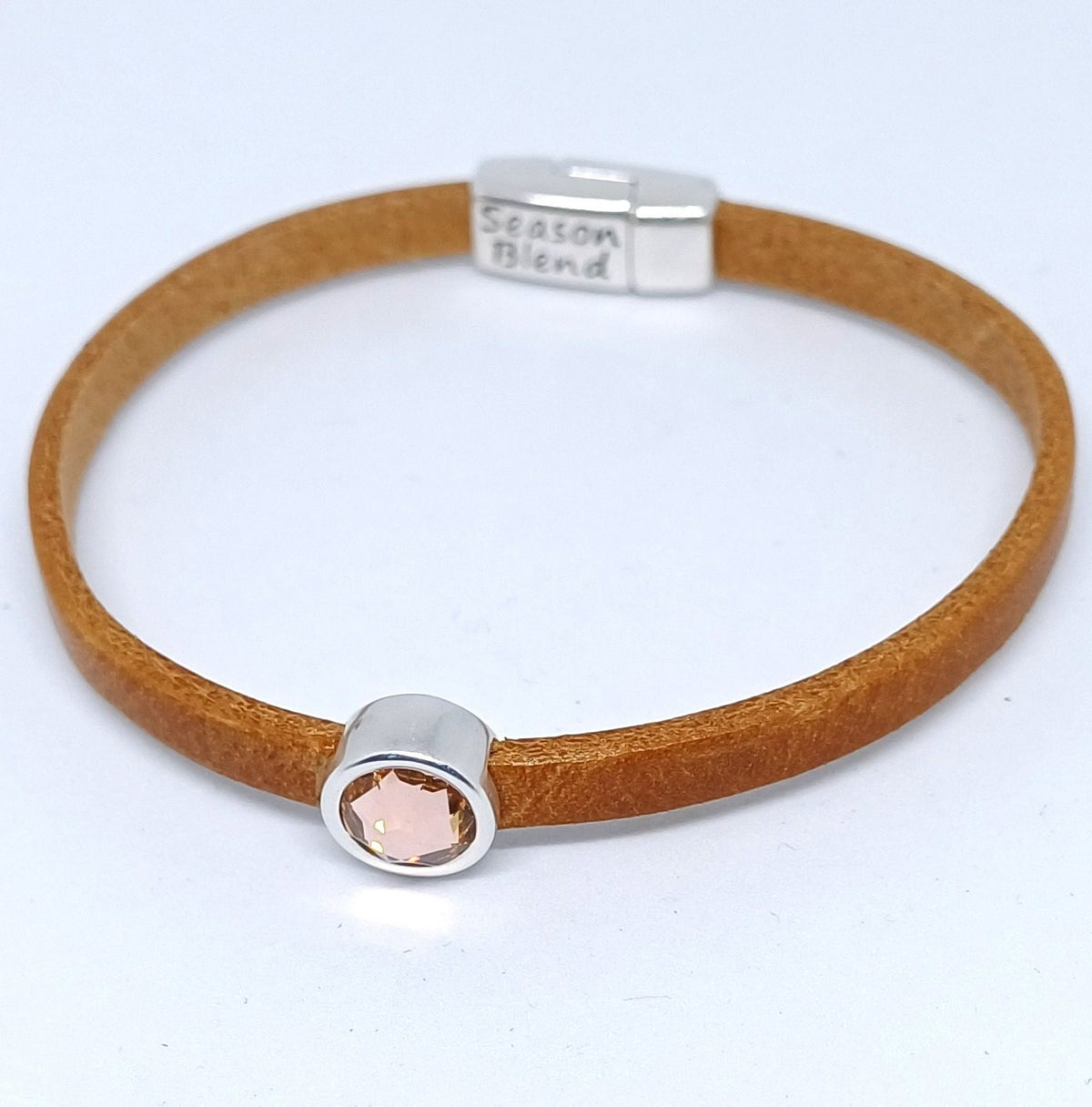 Timeless leren armband antiek verzilverd bruintinten