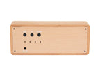 Wekker massief hout gegraveerd