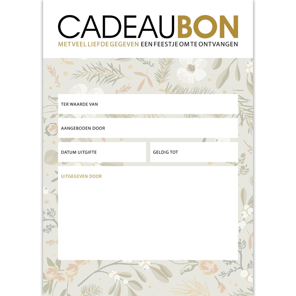 Cadeaubonnen Let's Decorate – 25 stuks - salie