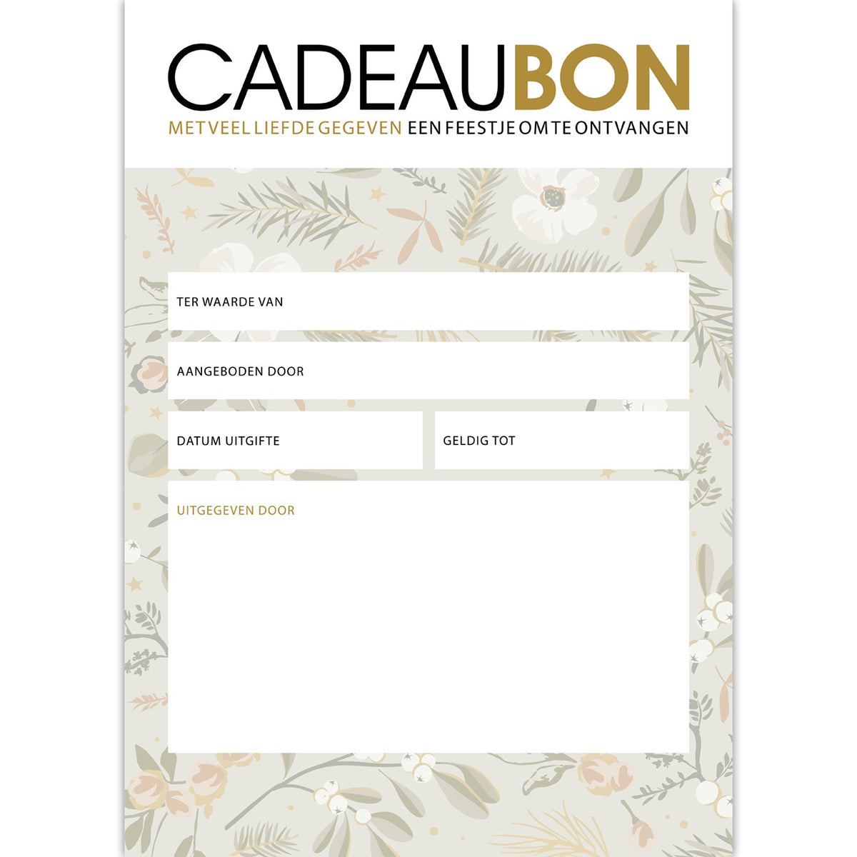 Cadeaubonnen Let's Decorate – 25 stuks - salie
