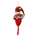 Kersthander Kerstman 35 cm Rood Textiel