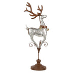 Decoratie Beeld Hert 24x24x68 cm Grijs Metaal