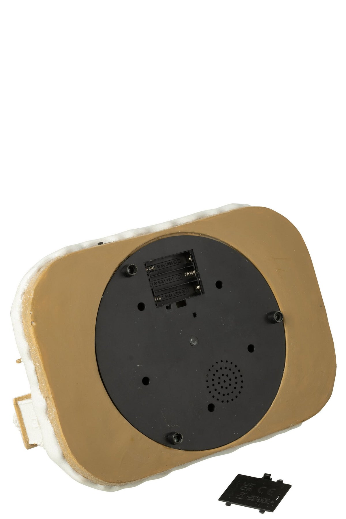 J-Line decoratie Peperkoek Kasteel + Trein - polyresin - beige/wit