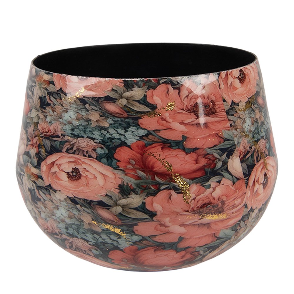 Vaas Ø 13x10 cm Roze Metaal