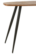J-Line console Ovaal - gerecycleerd hout - naturel