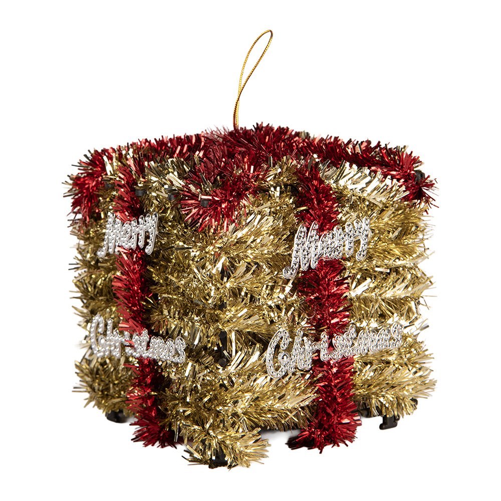 Kersthanger Cadeau 9x9x10 cm Goudkleurig Kunststof
