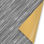 Manual Stripes - Rollen cadeaupapier - 10 stuks - zwart/wit/goud