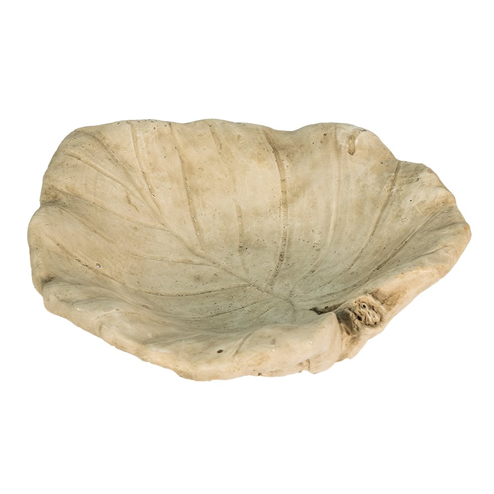 Vogelvoederbak Blad 22x22x6 cm beige Steen