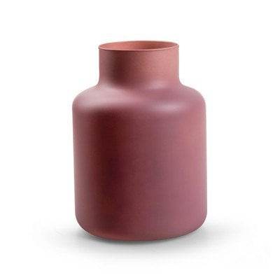 Eco vaas 'gigi' mat oudroze h20 d14,5 cm