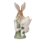 Beeld Konijn 16x13x30 cm beige polyresin