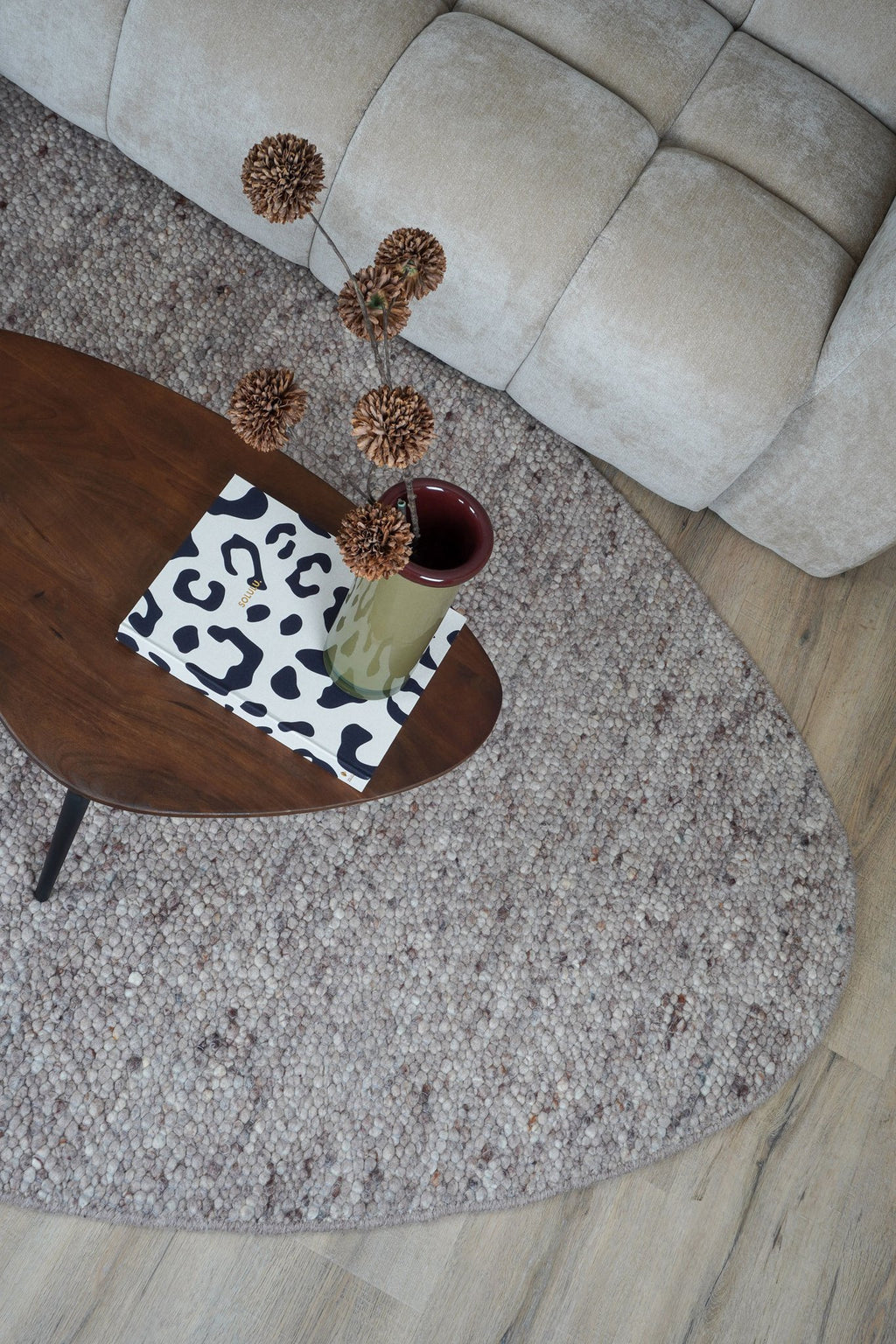 Vloerkleed Stone Bruin 428 - Kiezelvormig 160 x 230 cm