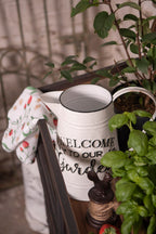 Decoratie Kan 26x17x25 cm Wit Metaal