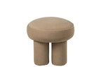 J-Line Poef met poten - multiplex/stof - beige - small