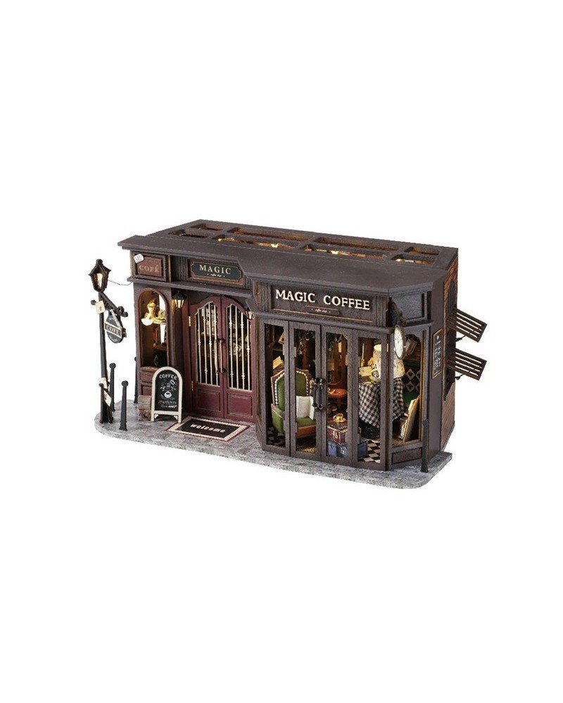 Cutebee, 3D DIY Huisje, Magic Coffee Shop, F041-B, 28,6x13,5x14,5cm