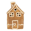 Gingerbread house met LED 7x7x11 cm Bruin Keramiek