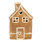 Gingerbread house met LED 7x7x11 cm Bruin Keramiek