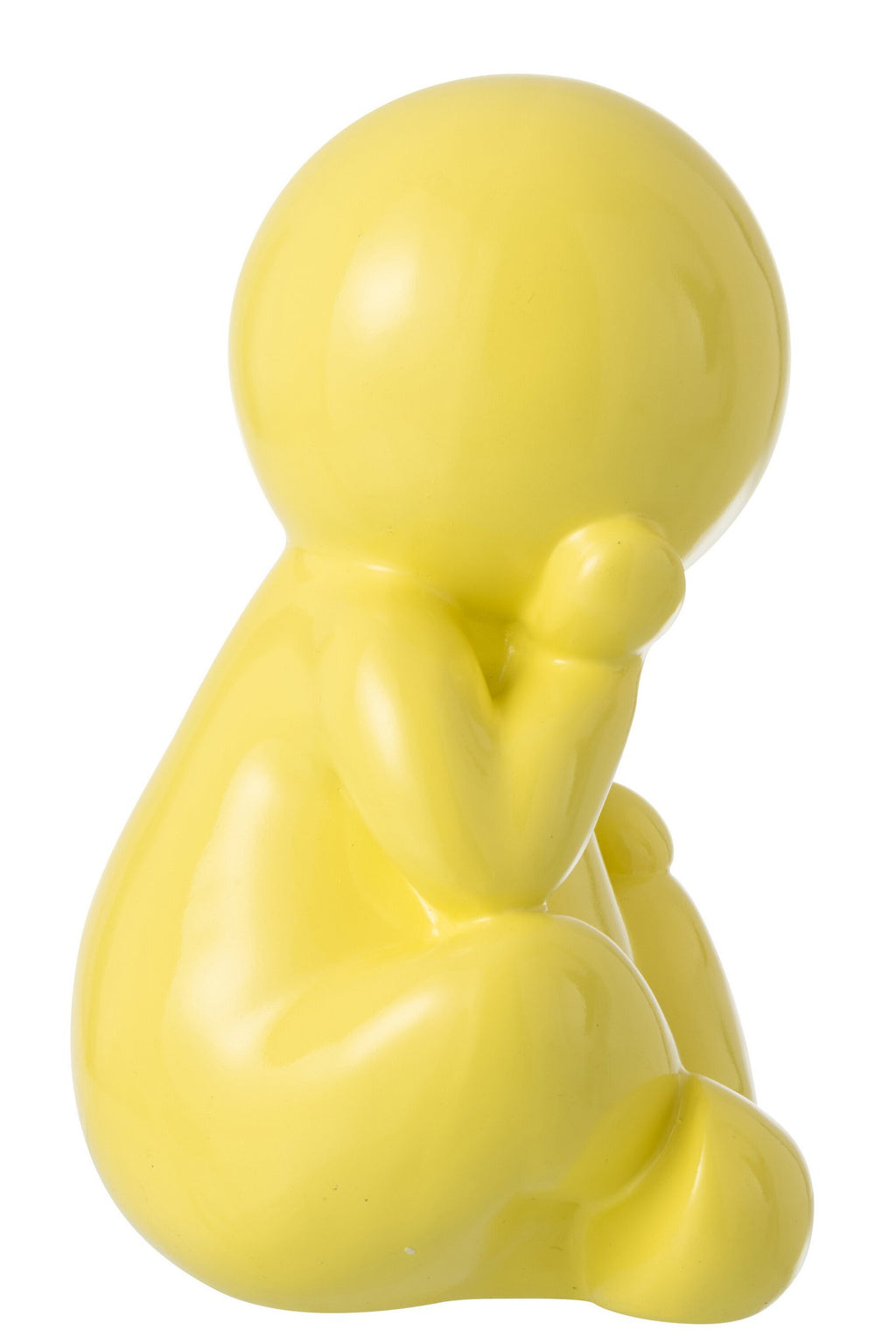 J-Line decoratie Beeldje Marcel - polyresin - geel
