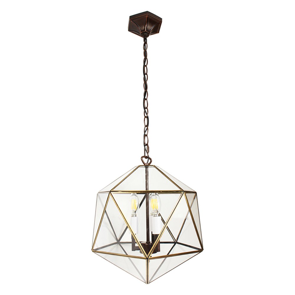 Hanglamp 30x30x160 cm transparant metaal Hanglamp Eettafel