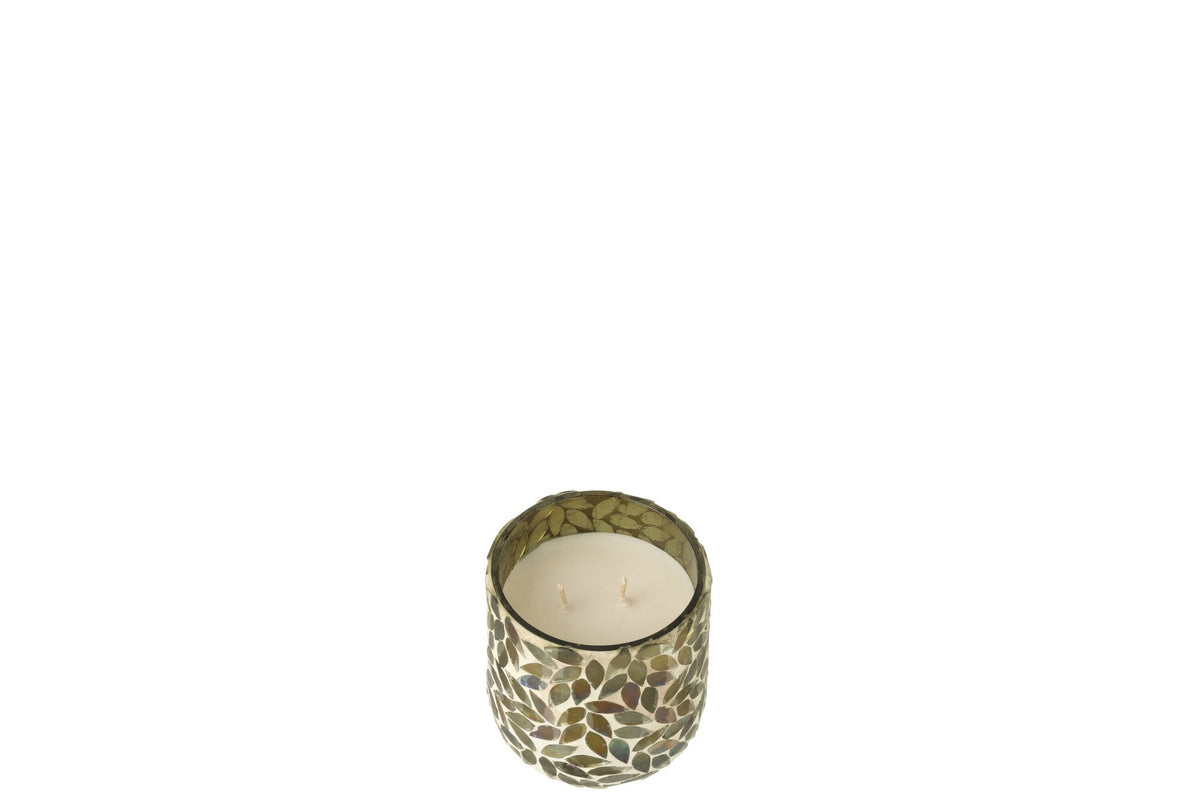 J-Line geurkaars Tender Rose - Tea & Herbs - groen - small - 50U