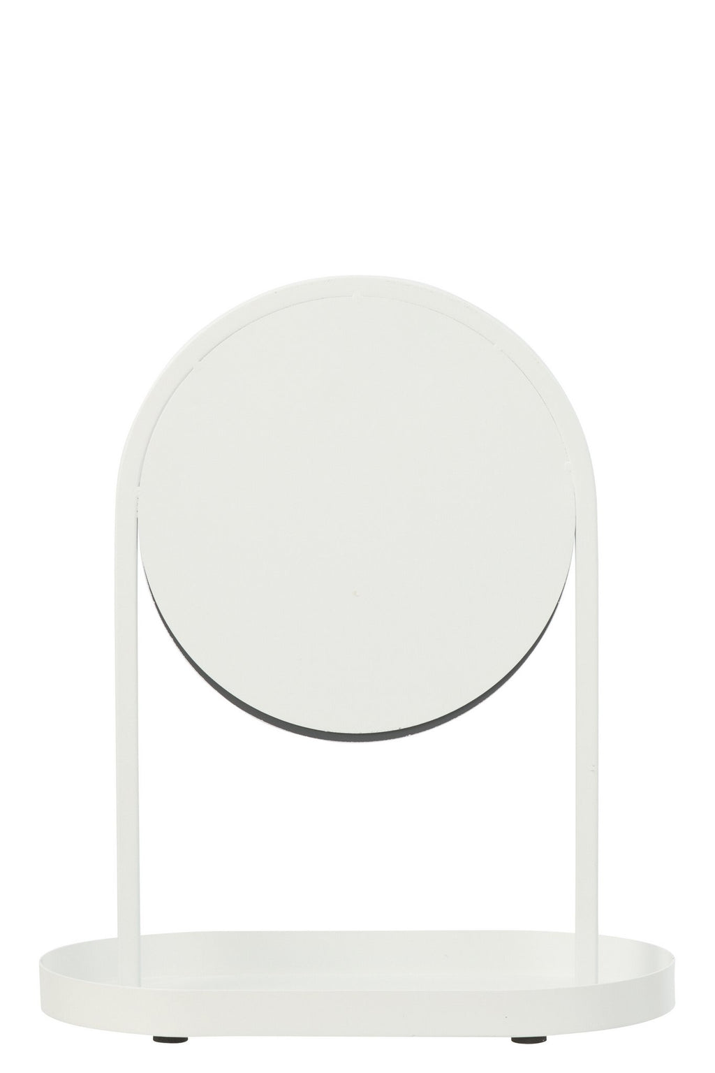 J-Line spiegel + juwelenhouder - ijzer - wit - S