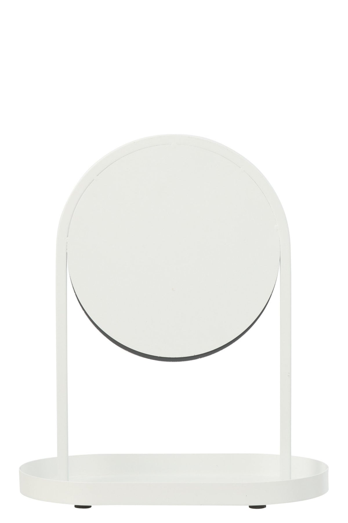 J-Line spiegel + juwelenhouder - ijzer - wit - S