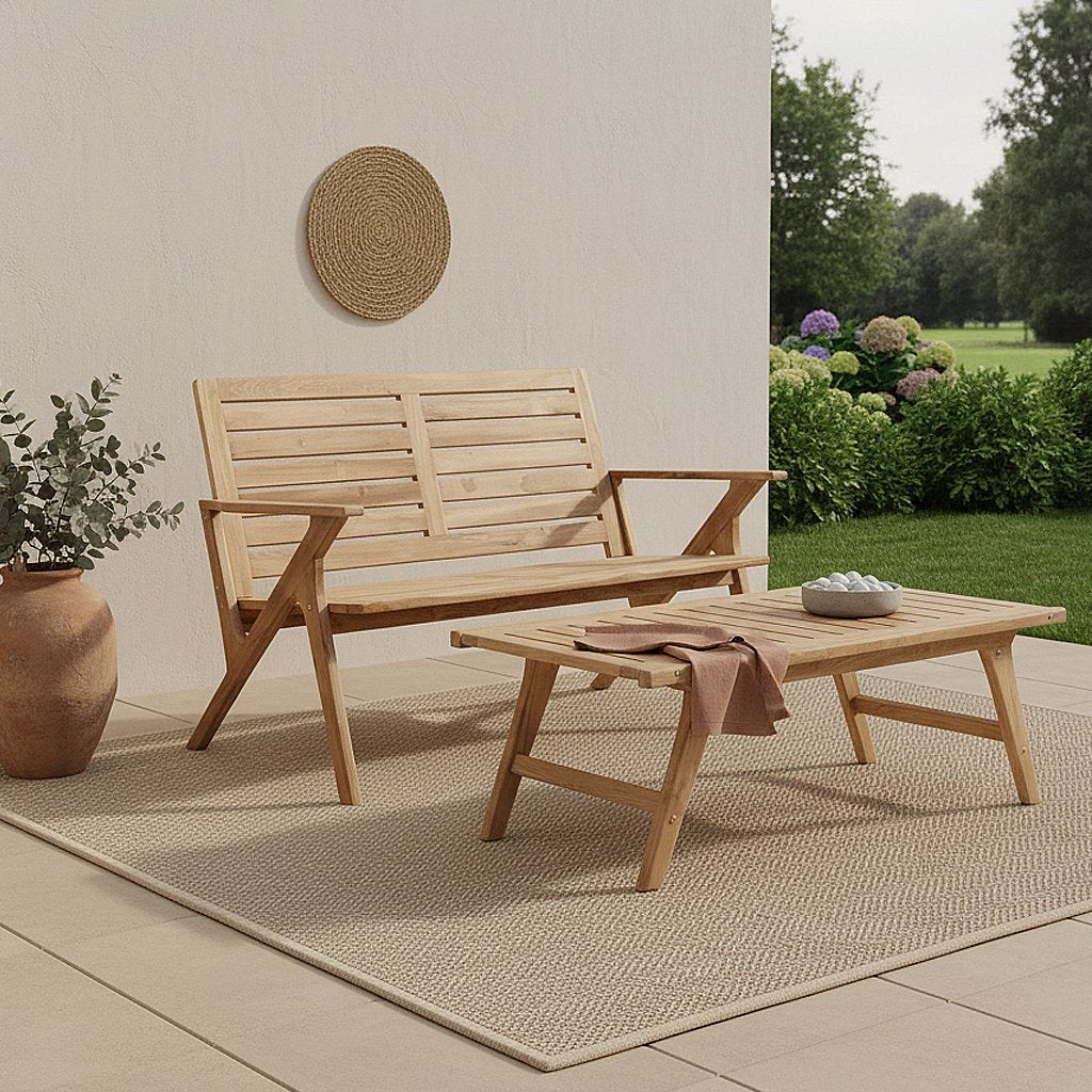 Odin teakhouten tuinbank - 122x60x80 cm