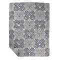 Plaid Wafel hertenpatroon blauw grijs 150x200cm