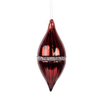 Kerstbal Ø 8x18 cm Rood Glas