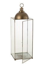J-Line lantaarn Hagrid - glas/ijzer - brons - large